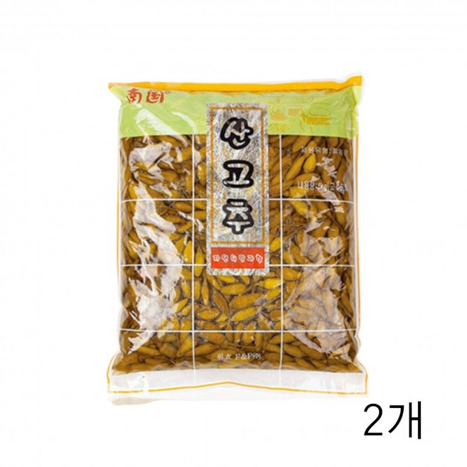 원효에프앤피 산고추 4Kg X 2개 고추절임 대용량 업소용식자재 절임반찬 산고추피클 초절임고추 업소용, 1개, 1g