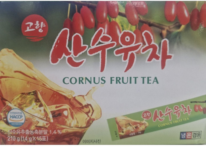 와이딜 15스틱X5 고향 산수유차, 14g, 15개입, 5개