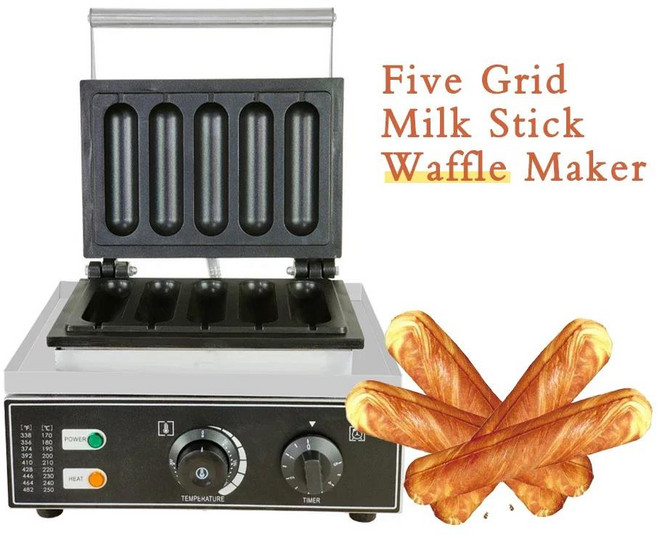홈와이즈 상업용 와플 그릴 소시지 핫도그 바삭한 기계 우유 스틱 도넛 메이커 생선 셰이퍼 프랑스 와플, 버건디, 220-240V 50-60Hz, 미국, 29) 버건디 - 220-240V 50-60Hz-미국