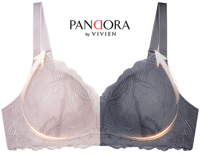 [판도라by비비안] 레이스 풀 커버 노와이어 몰드 브라 br7168