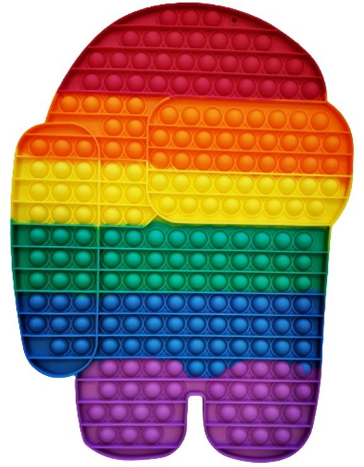 [KC인증] 즐거운판다 초초대형 푸쉬팝 팝잇 어몽어스, 초대형 어몽어스, 1개