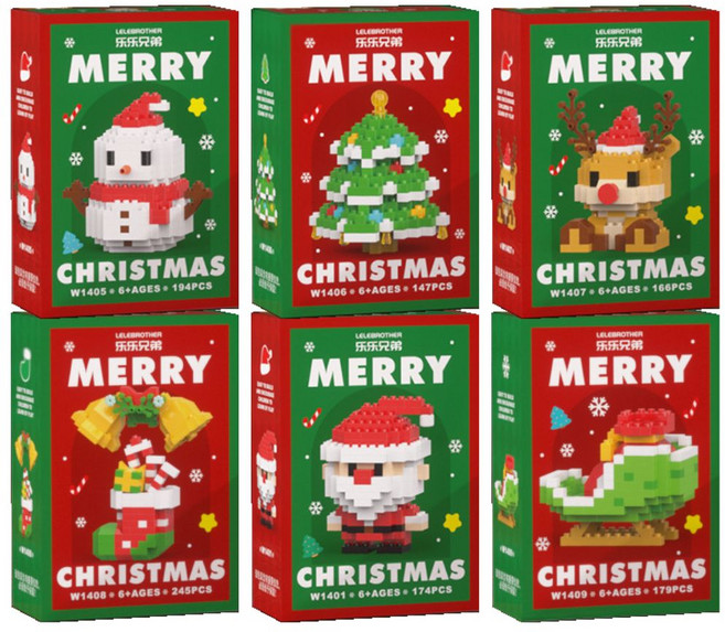 디어제이 크리스마스 나노블럭 6종 선물세트 DW200, 6P
