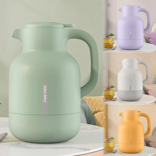 Asure 보온 테이블팟 가정용 대용량 보온 티포트, 2L, 녹색, 1개