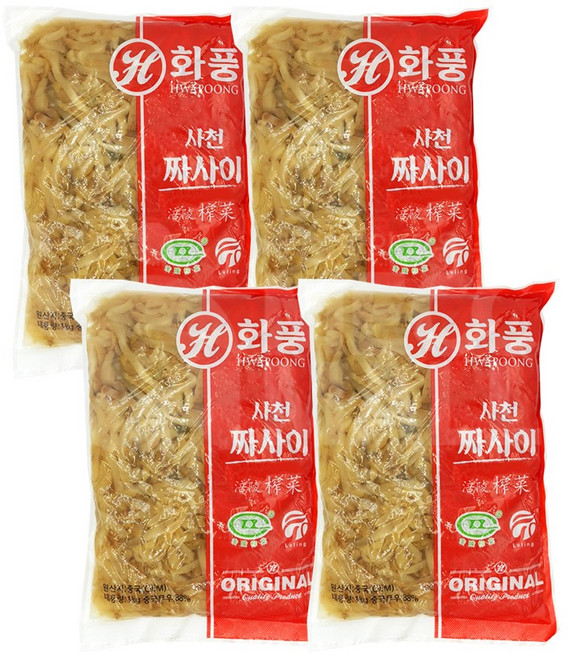 화풍 사천 짜사이 / 중화요리반찬 짜차이, 1kg, 4개