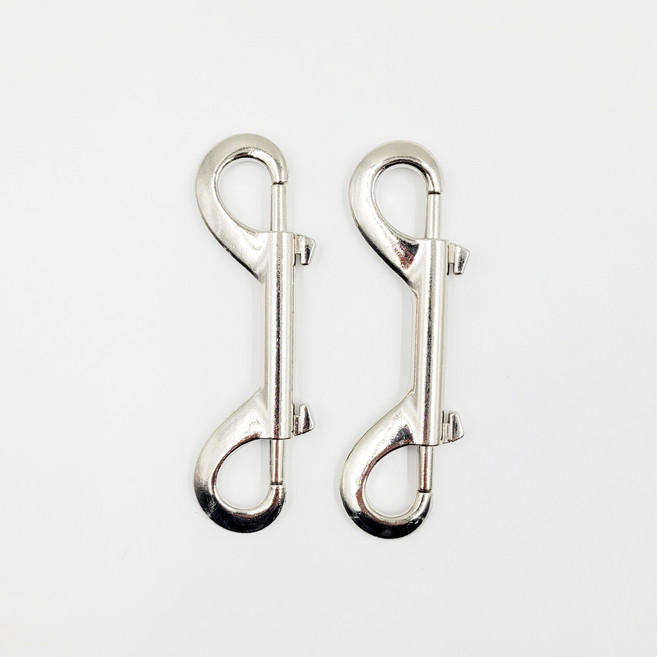 10cm 스쿠버 다이빙 아웃도어 장비 체결 양방향 볼트 스냅 후크 2개, 실버