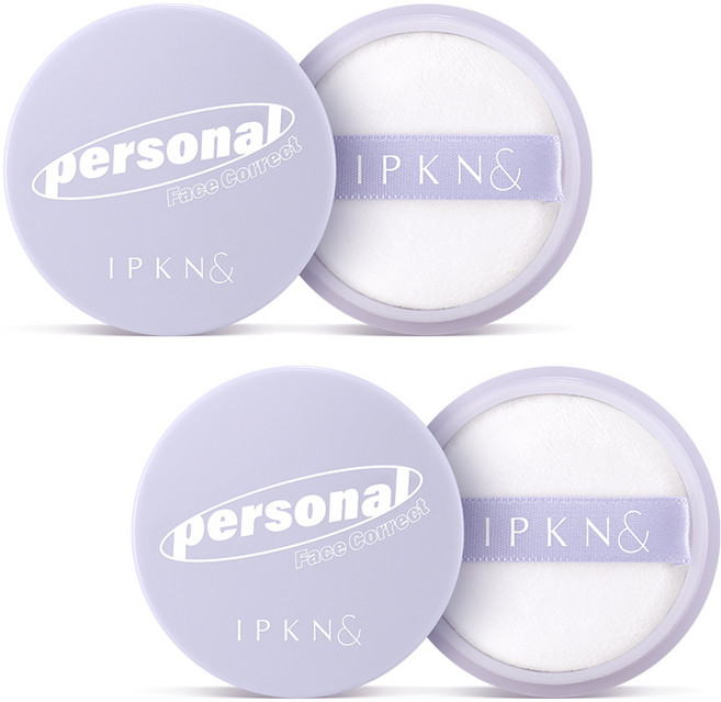 퍼스널 톤 코렉팅 파우더 1+1 유분케어 메이크업픽싱 피부톤 결보정 입큰, 2개, 라벤더