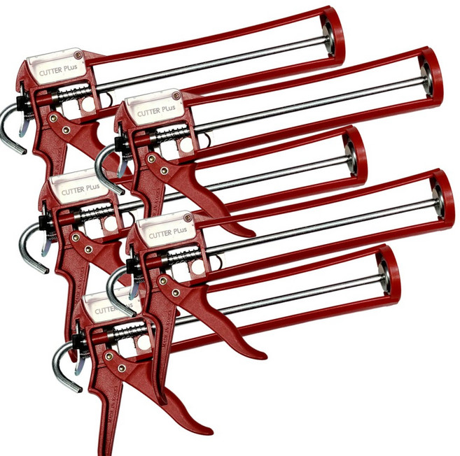 퀵마켓 실리콘 커터건 내충격성 강화(유리섬유 함유) 커터플러스건, 5개