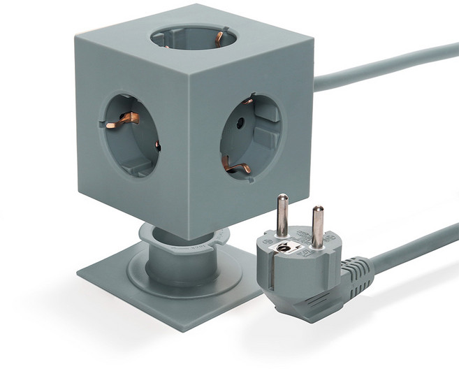 아이정 파워큐브 스페셜 5구 멀티탭 콘센트 전선형 2M, 1개, 포레스트 그린