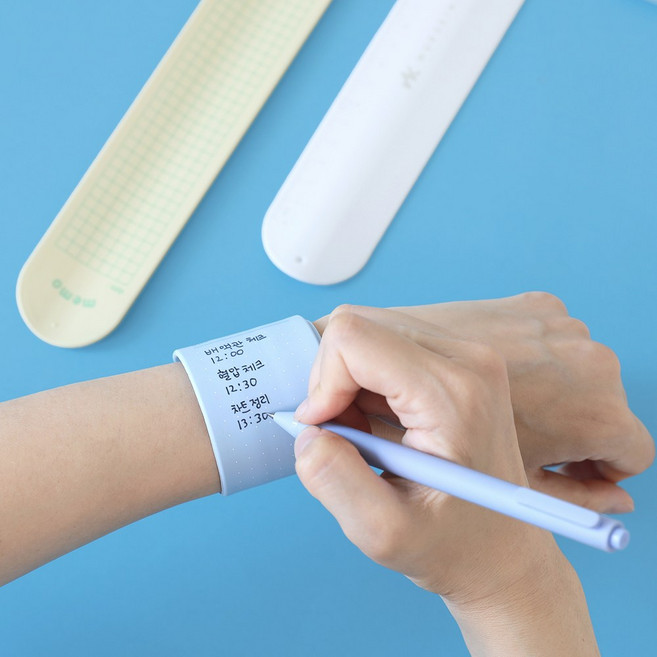 너스키니 간호사 손목 메모지 실습생 널스 용품 웨어러블 팔찌 메모 밴드 간호사 용품, 3개, 화이트