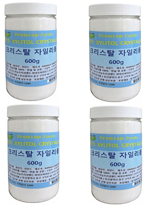 보아비다 핀란드 크리스탈 자일리톨 100% 600그램, 4개, 600g