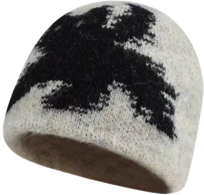 여성 모자 니트모자 두꺼운 모자 방한모 고양이 패턴 니트모자 double in in ACC1379