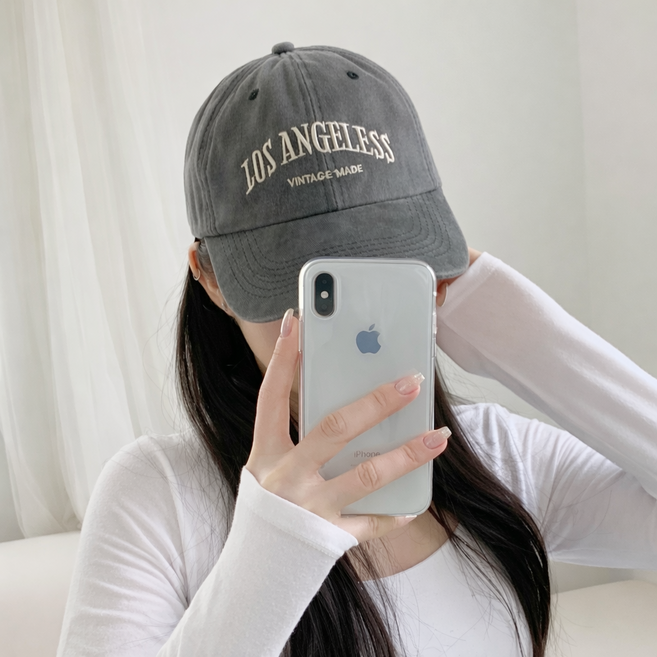 디아쿠아 남녀공용 로스엔젤레스 LA 심플 자수 야구모자 볼캡 모자