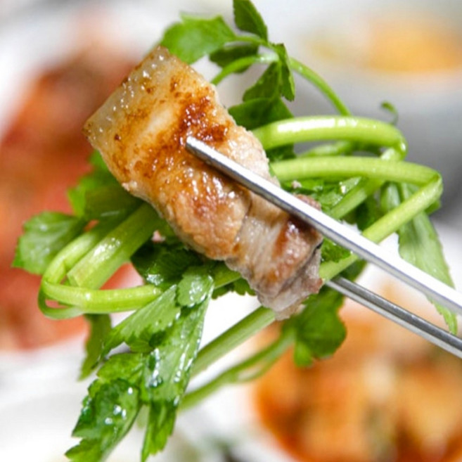 [BJMarket] 국내산 미나리 삼겹살세트2 삼겹미나리세트, 삼겹살1kg & 미나리200g