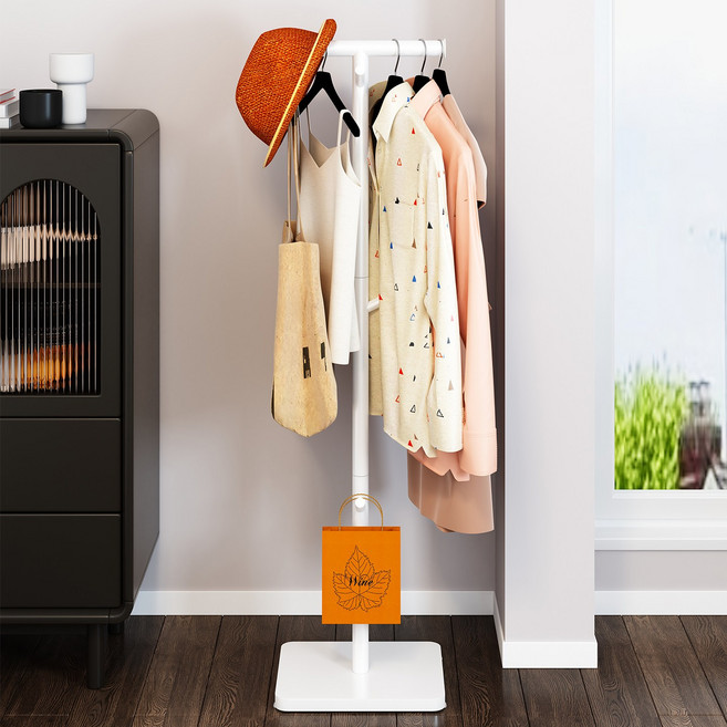 워촹스 미니 스탠드 행거 가방걸이 강철제 1개, 화이트