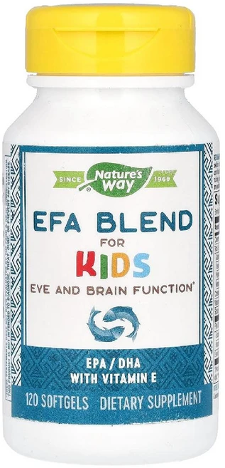 네이처스웨이 EFA DHA 혼합물 어린이 키즈 소프트젤 120정, 1개 - 쿠팡
