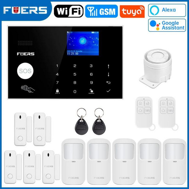 경보 시스템 무선 홈 도난 방지 제어 동작 감지기 연기, C. AU 플러그, 1. G30 GSM Alarm Kit 1, 1개