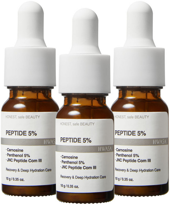 화사 진짜 펩타이드 5% 목 이마 입가 눈가 팔자 미간 6종 주름 개선 리프팅 탄력 케어 더마 퍼밍 앰플, 3개, 10ml