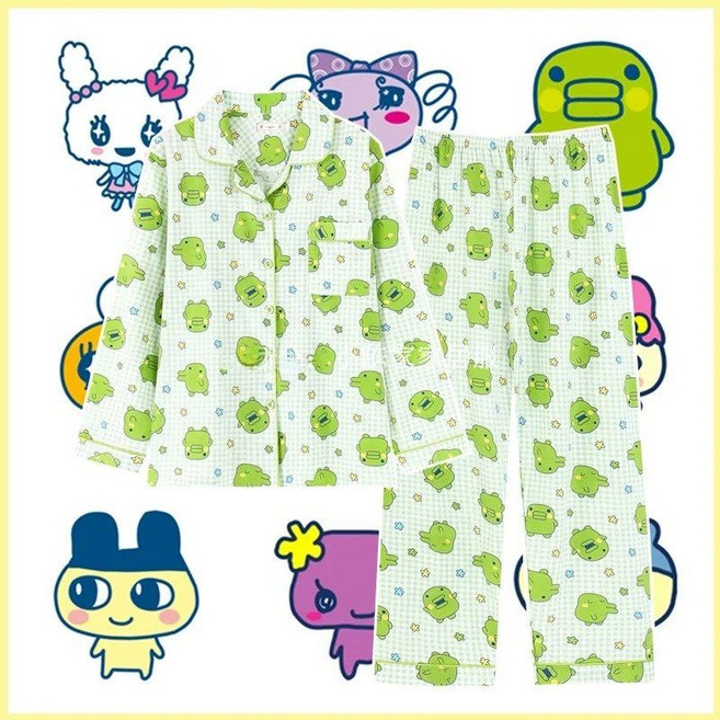 다마고치 파라다이스 마메치 러블리치 미미치 구치파치 캐릭터 수면 잠옷 파자마 실내복 옷
