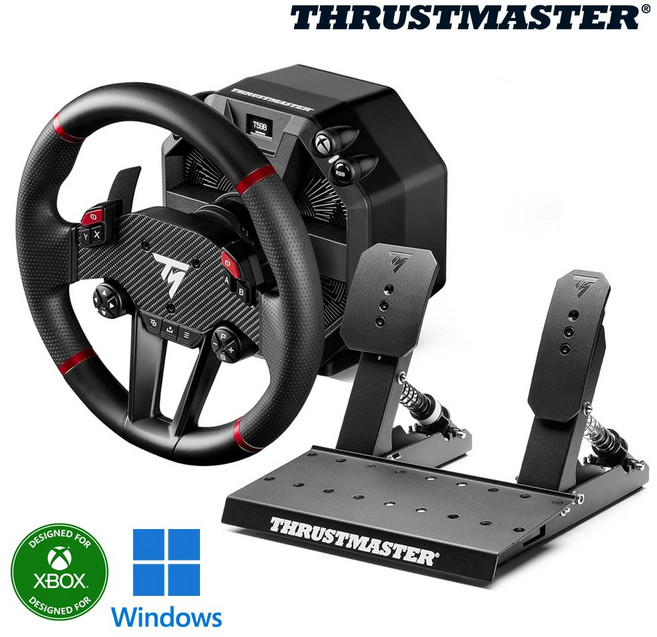 트러스트마스터 T598 XBOX DD 포스피드백 레이싱휠 (2패달포함 엑스박스 및 PC용/공식수입정품), 1개, 블랙