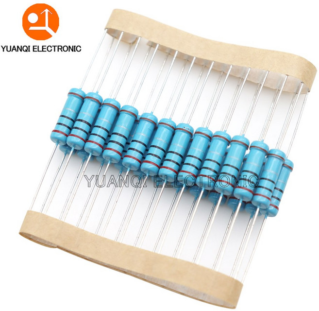 20PCS 2W 금속 1K 1R 10K 15 150 200 4K 680 1M 330K 2M 680K 33K 220K 필름 22 5K 240 510 저항기 5K 300, 27K