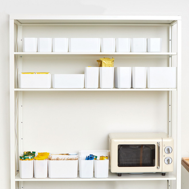 칸칸이 제로정리함 팬트리정리함 수납정리함 세트 화장대정리, 직사각 소형 4개