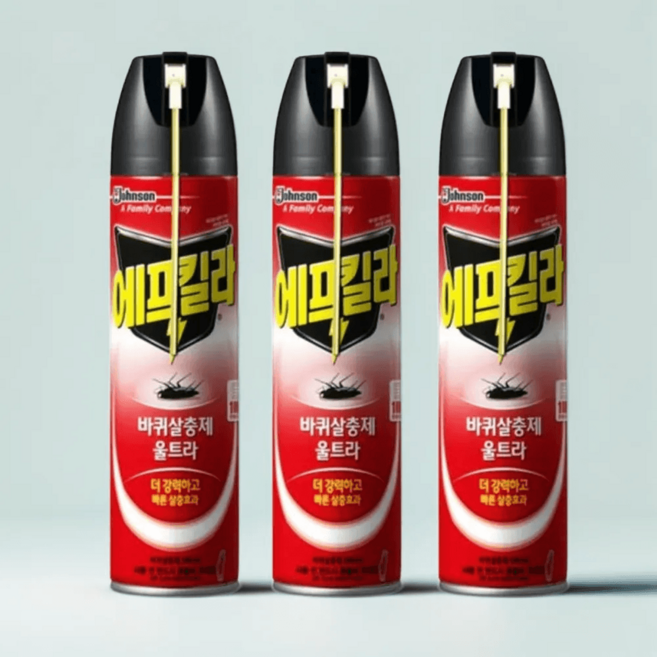 에프킬라 강력 살충제 바퀴 바퀴벌레 살충제 500ml 3개 스프레이