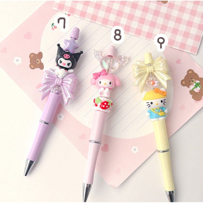 [2+1] 밍블밍블 캐릭터 비즈 볼펜 볼꾸 볼펜 꾸미기 동대문 DIY 재료, 7, 1개