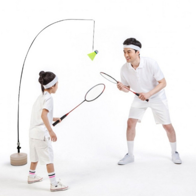개인용 배드민턴 연습기구 셀프 스윙 훈련 리턴볼 자동