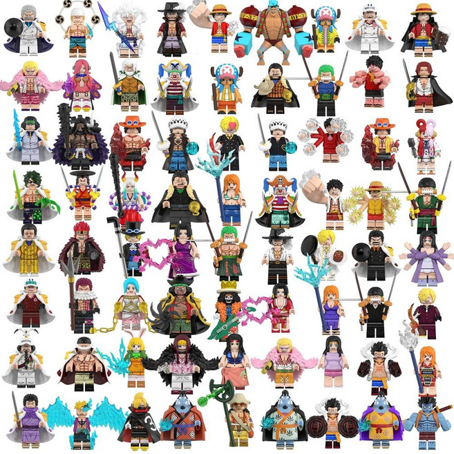 원피스 미니 블럭 피규어 시즌 1-9 72명 세트 루피 조로 상디, 체형은 신장 약 4.5cm입니다, 1개