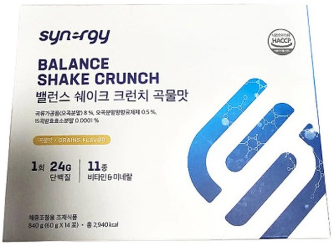시너지 밸런스 쉐이크 크런치 곡물맛 14포, 60g, 14개 - 쿠팡