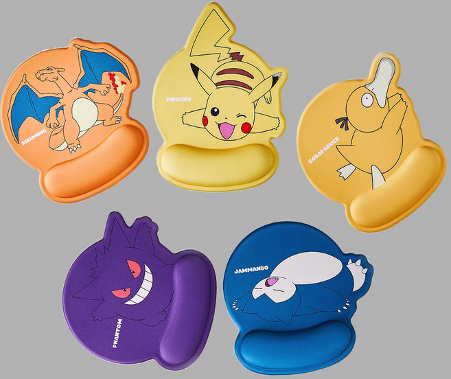 포켓몬스터 마우스 손목받침대 젤 쿠션 패드 세트 팜레스트 손목 보호대, 1개, 포켓몬_리자몽