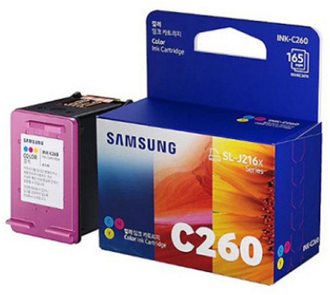 삼성전자 정품잉크 INK-M260 C260 SL-J2160W SL-J2165W, 정품_C260(컬러), 1개