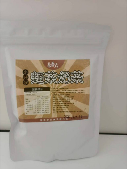 萬泰豐團購 茶香弄 小時候麵茶奶茶 200g 懷舊古早味 濃郁茶香奶香, 1個