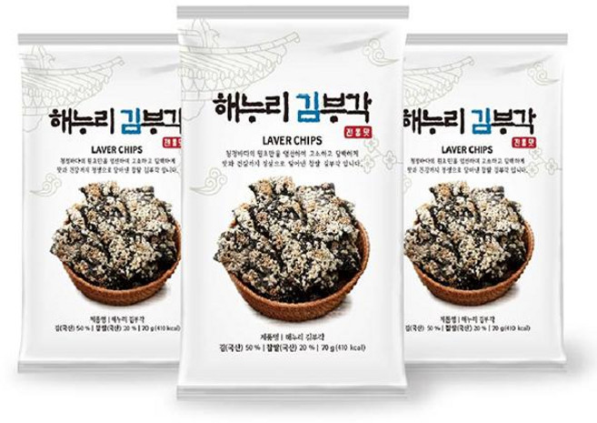 해누리 전통맛 찹쌀 김부각(70gx3봉), 3개, 선택완료, 70g