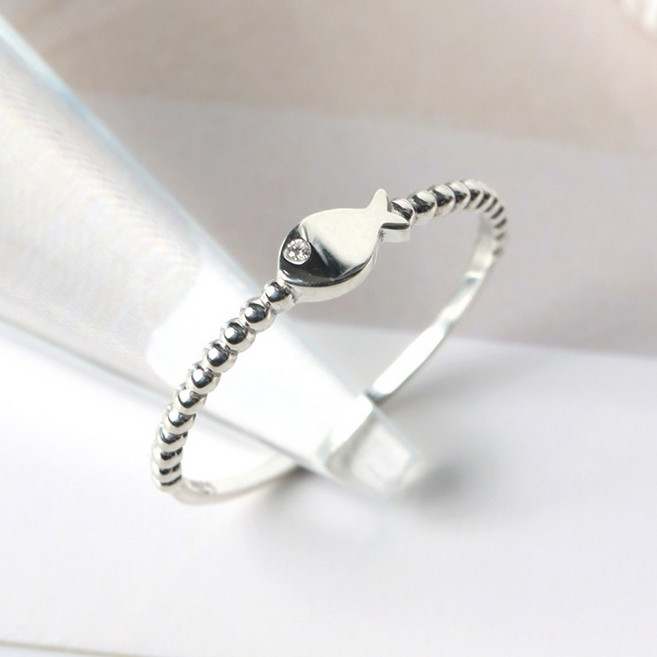 오로프 순은 925 버블물고기 행운 재물 수능 소원 열손가락 가드링 반지 5호~23호 (S5505R)