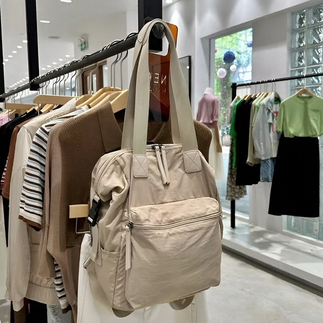 듀엘라 2WAY 데일리 여성 나일론 백팩 숄더백 겸용 가벼운 가방 학생 직장인 여행용 방수 배낭