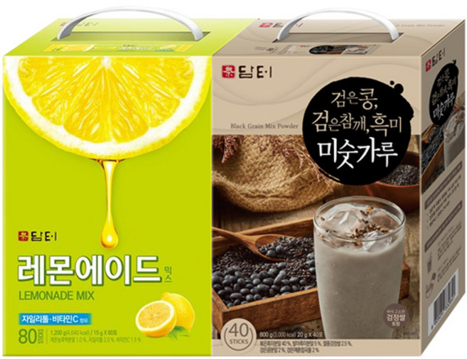 담터 레몬에이드믹스 80T +검은콩 미숫가루 40T, 1개