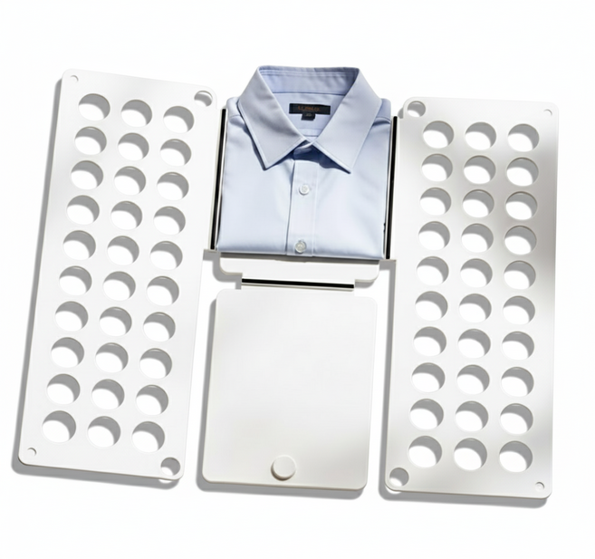 옷접는 폴더 빨래 개는 기계 옷개는틀 옷개는판 옷정리 빨래개기, 1개, 흰색