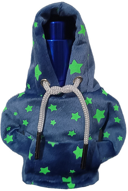 플루코 야광별 기어커버 후드티 자동차 기어봉, 1개, 블루