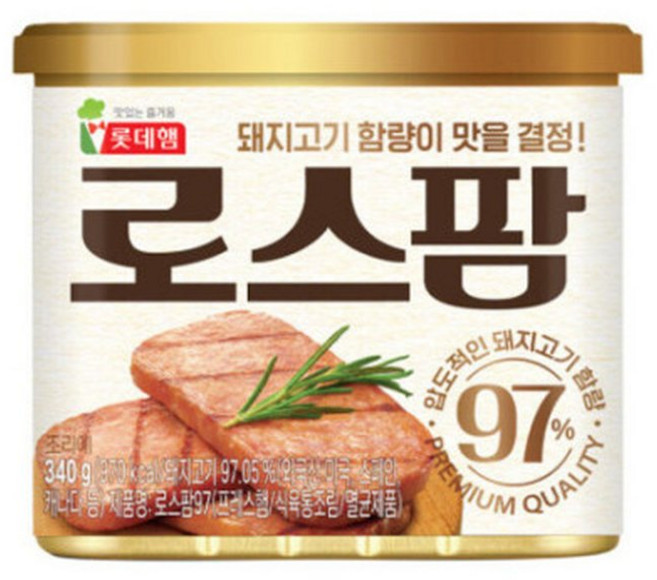 롯데 로스팜 340g x10캔 / 햄 런천미트 부대찌개, 10개