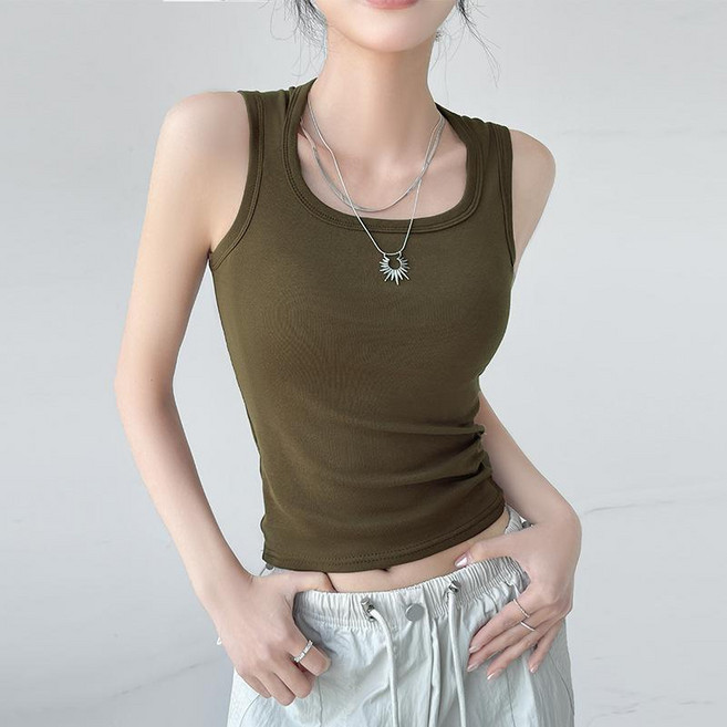 美式吊帶背心 內搭夏季無袖打底