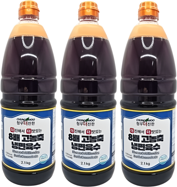 청우 더진한 고농축 냉면육수 (8배농축), 2.1kg, 3개