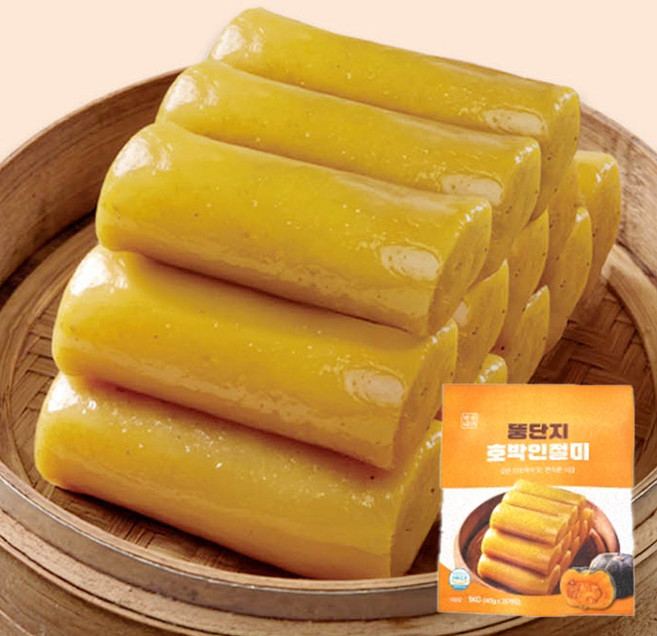 박가네 뚱딴지 호박인절미 콩고물 포함 간편 간식 식사대용 떡 냉동보관, 1개, 1kg