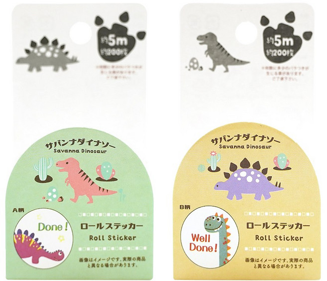【GOOD LIFE 品好生活】恐龍家族獎勵貼紙卷（200張）（隨機出貨）, 隨機出貨, 1個
