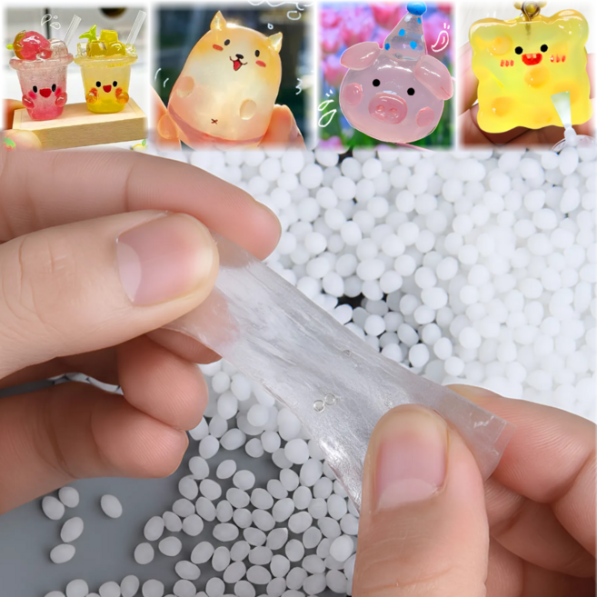 [KC인증] 말랑 물에 녹는 플라스틱 젤리 키링 만들기, 1개, 젤리플라 100g 세트