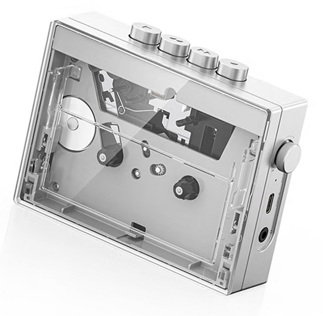 Fiio 휴대용 스테레오 테이프 플레이어, CP13, 클리어 + 실버