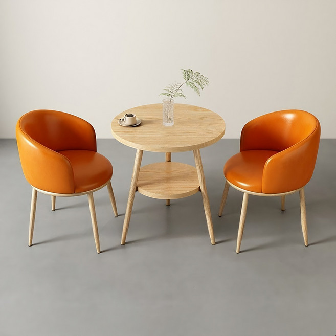 커피숍 식탁 세트 거실 베란다 2인용 작은 원형 테이블, M07