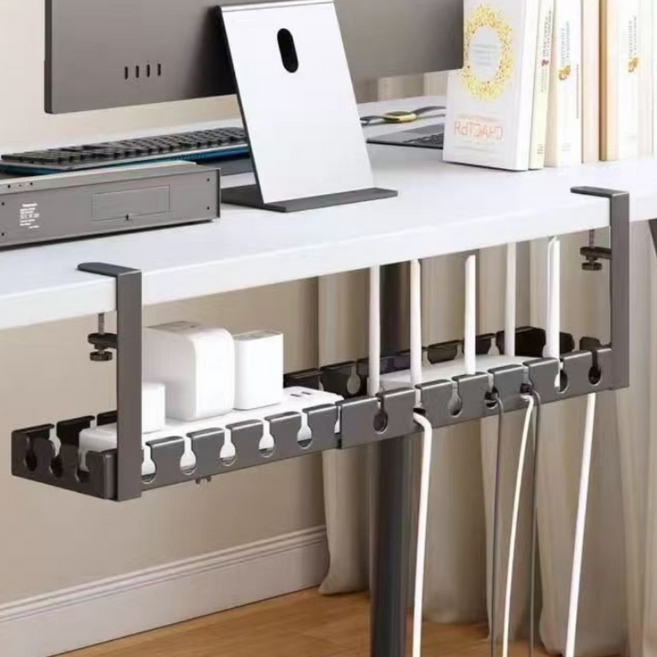 무타공 멀티탭 거치대, 블랙, 1개