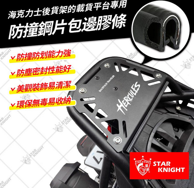 星爵 MMBCU 水冷b FORCE2 AUGUR, 1個, 海克力士專用防撞鋼片包邊膠條22CM/條