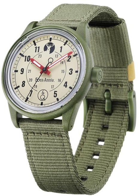 캡틴스태그(CAPTAIN STAG) 50주년 상품 시계 손목시계 Q＆Q Smile Solar×CAPTAIN STAG 50th Watch Green 36mm U-1440